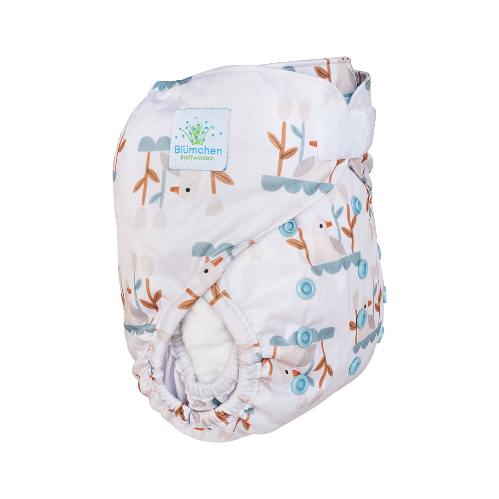 Blümchen diaper cover OneSize (3,5-16kg) Hook and Loop COZY Designs - recycled Polyester